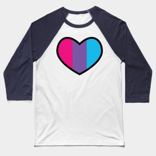 Androgynous Flag Heart Baseball T-Shirt